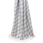 Paoletti Aspect Silver Geometric Throw Blanket